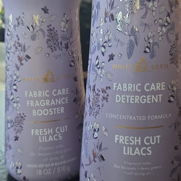 Fresh Cut Lilac Fabric Care Set – Detergent, Booster & 3-Wick Candle Bundle - Picture 3 of 4